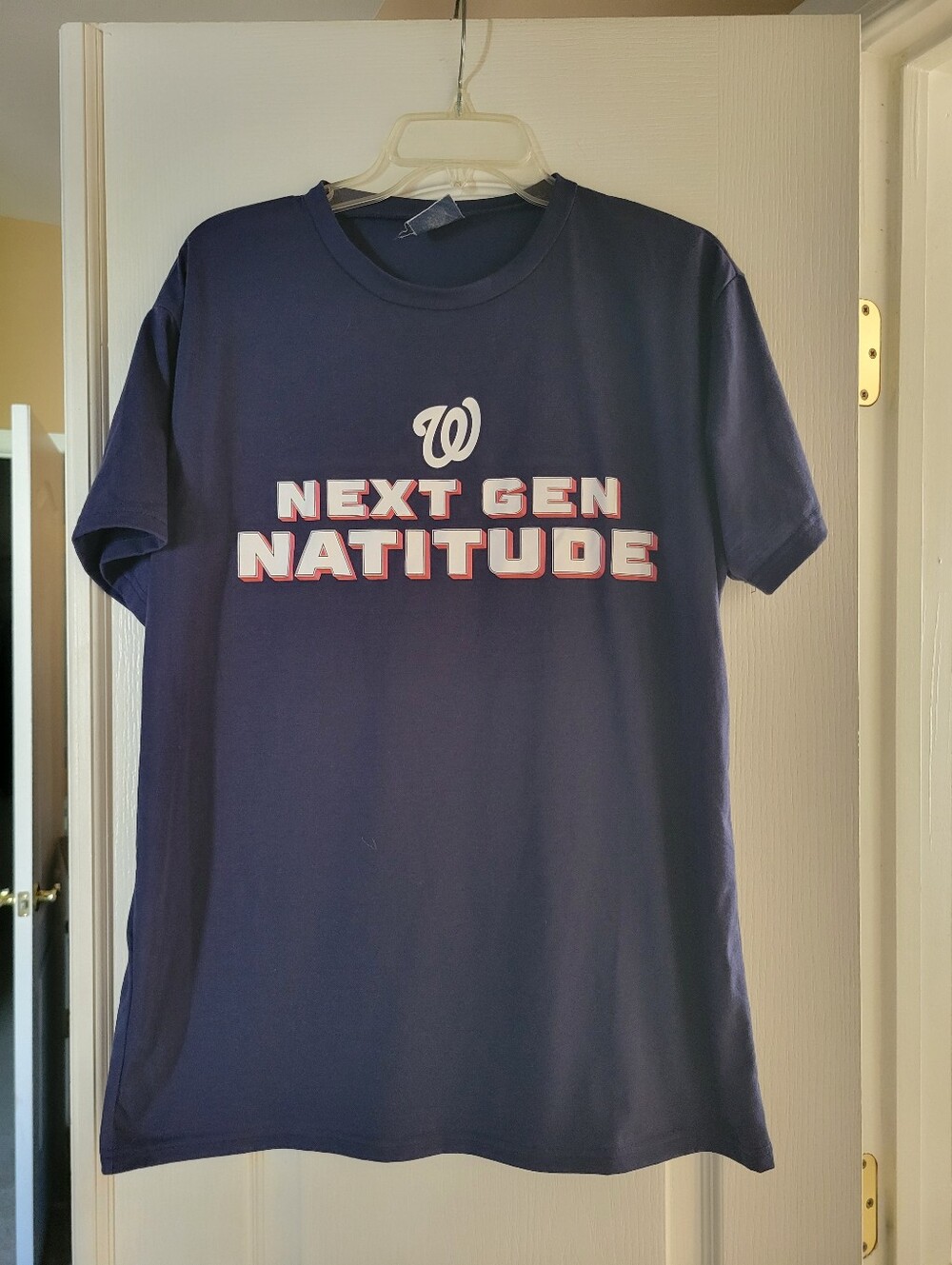 Washington Nationals Shirt XL Next Gen Natitude Navy Blue MLB Opening Day 2025